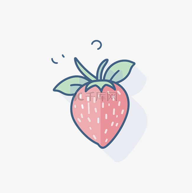 插图中的草莓 向量
