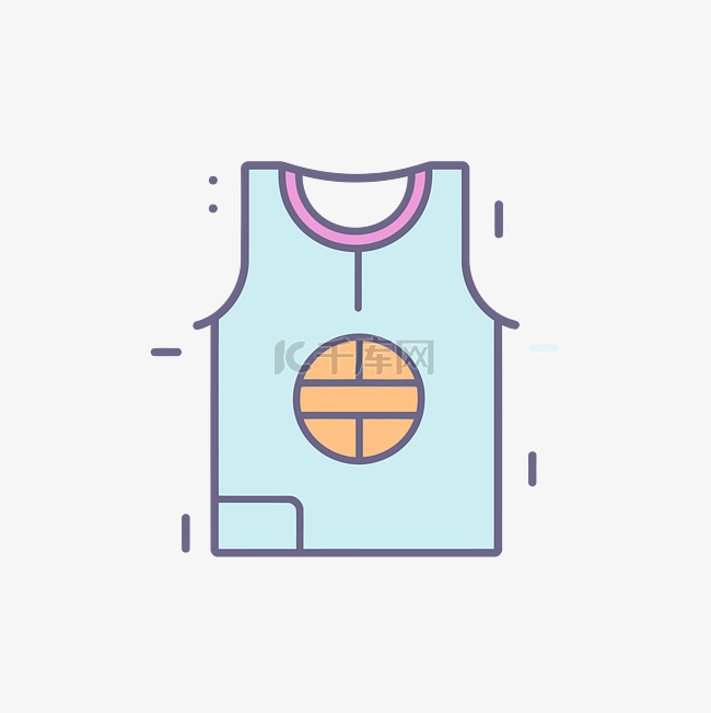 篮球制服图标说明 向量