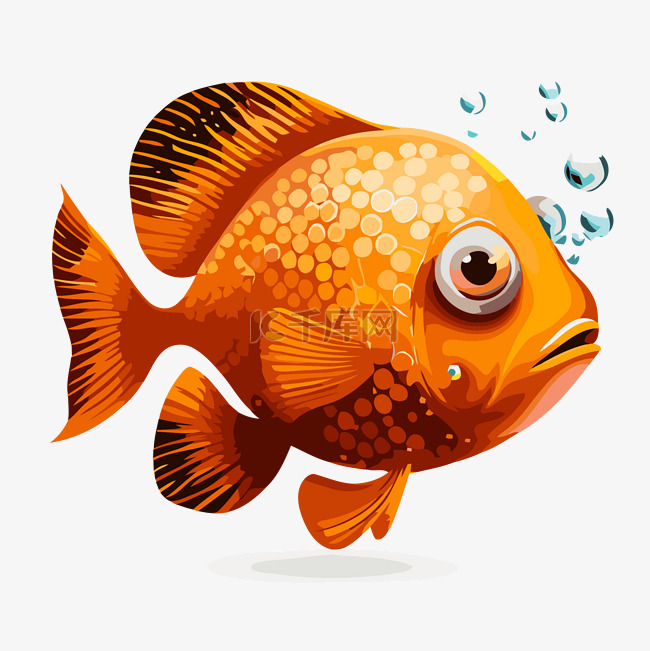 橙魚 向量