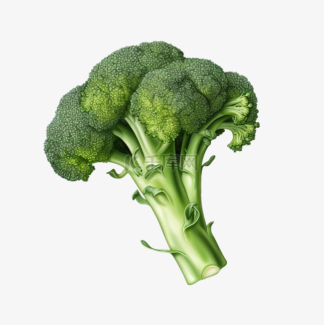 西兰花蔬菜数字插图
