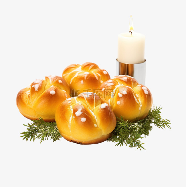 传统瑞典圣诞藏红花面包luss