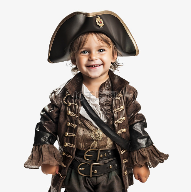 穿着海盗服装的孩子