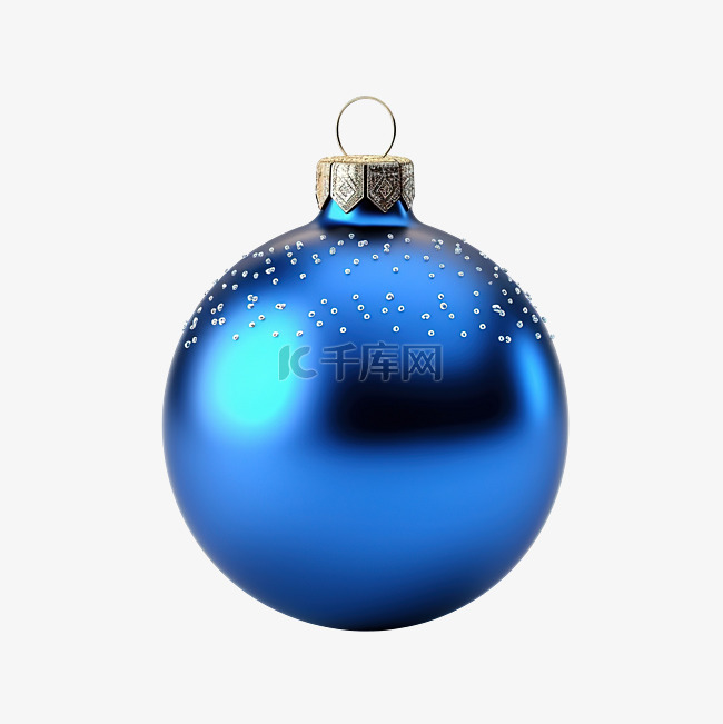 美丽的蓝色圣诞球