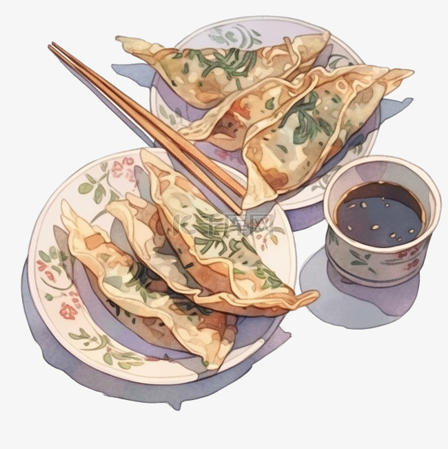 饺子日本料理美味的亚洲街头食品