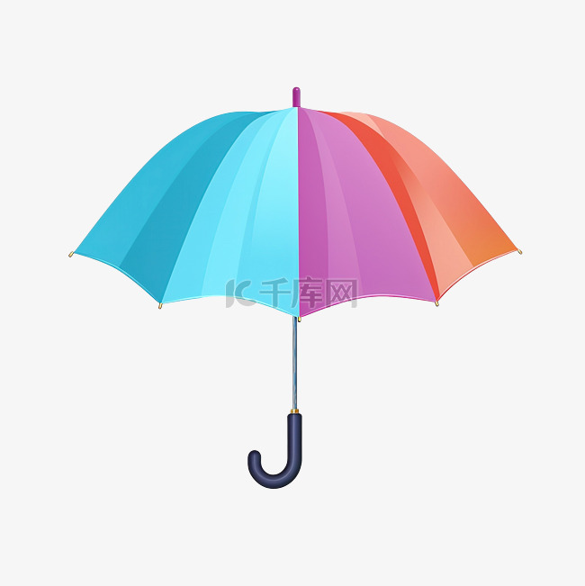 雨伞图形元素插画