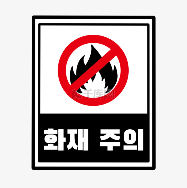 禁止燃火警示牌