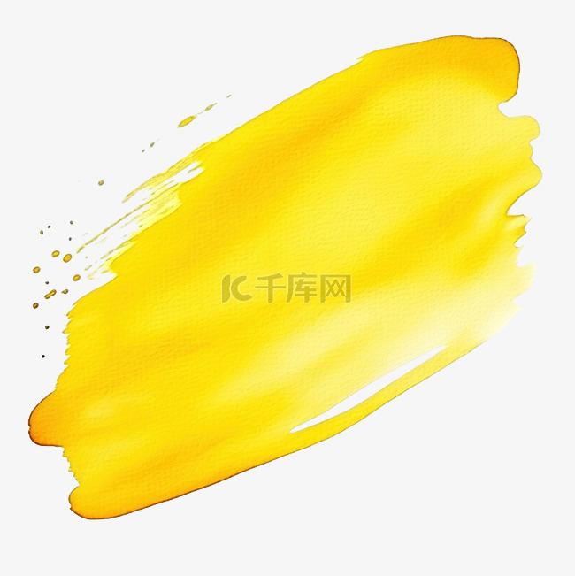 黄色水彩颜料描边