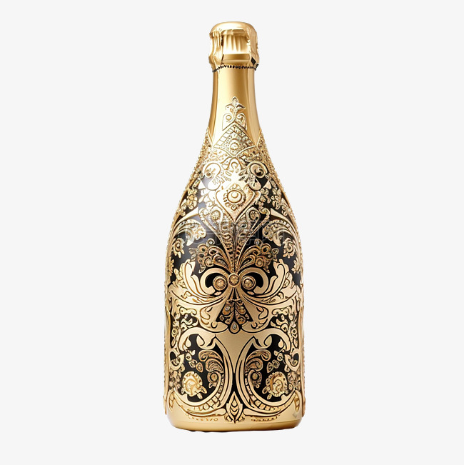 装饰瓶金色香槟