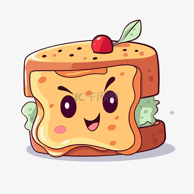可爱的三明治剪贴画 卡通三明治