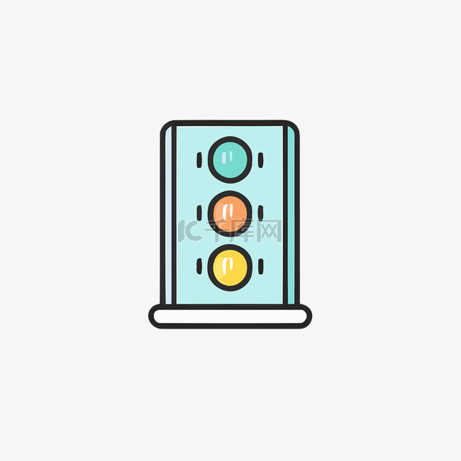 交通灯图标矢量说明设计