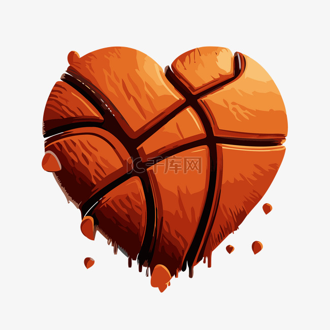 篮球心 向量