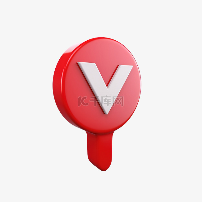Pin 内的 3D 复选标记隔离 png 文件格式素材图片免费下载-千库网