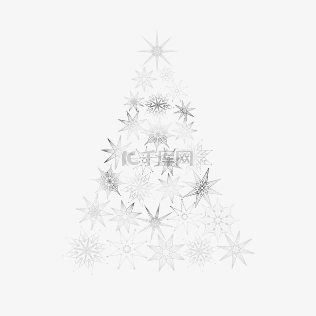 圣诞节装饰星星组合圣诞树