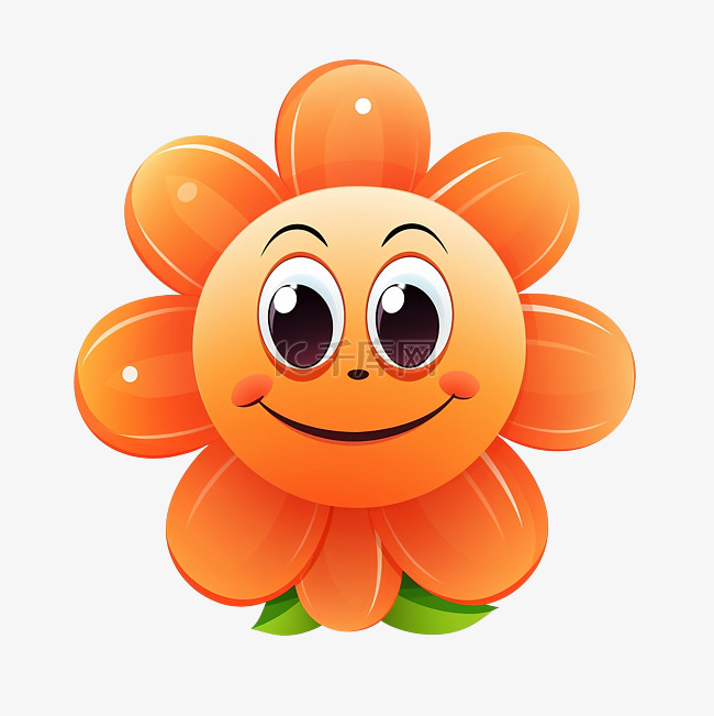 带着微笑的橙色花