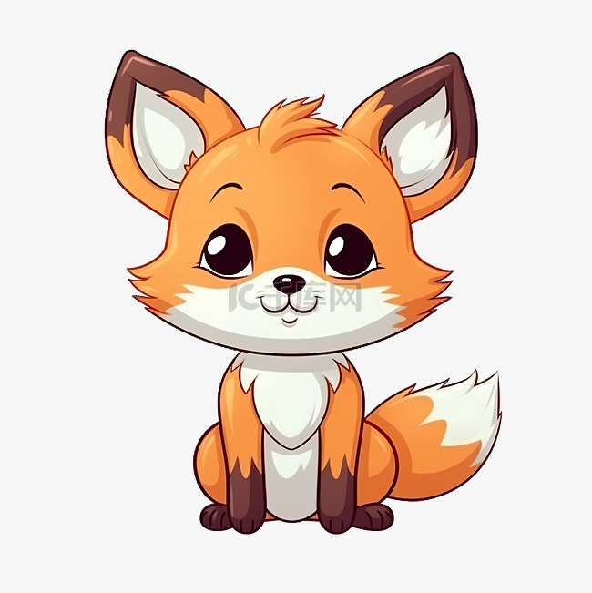 动物卡通狐狸的图画
