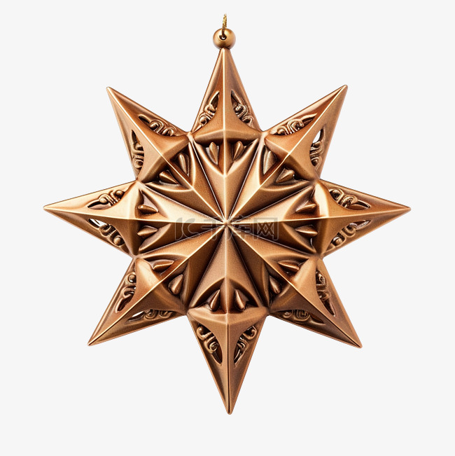 青铜圣诞星装饰