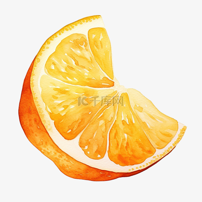 水彩橙皮