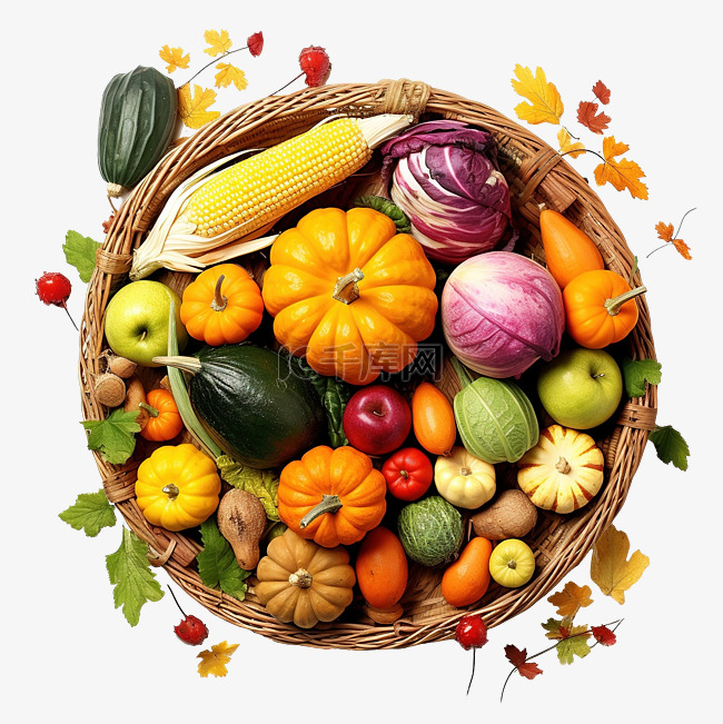 感恩节概念的秋季蔬菜收获