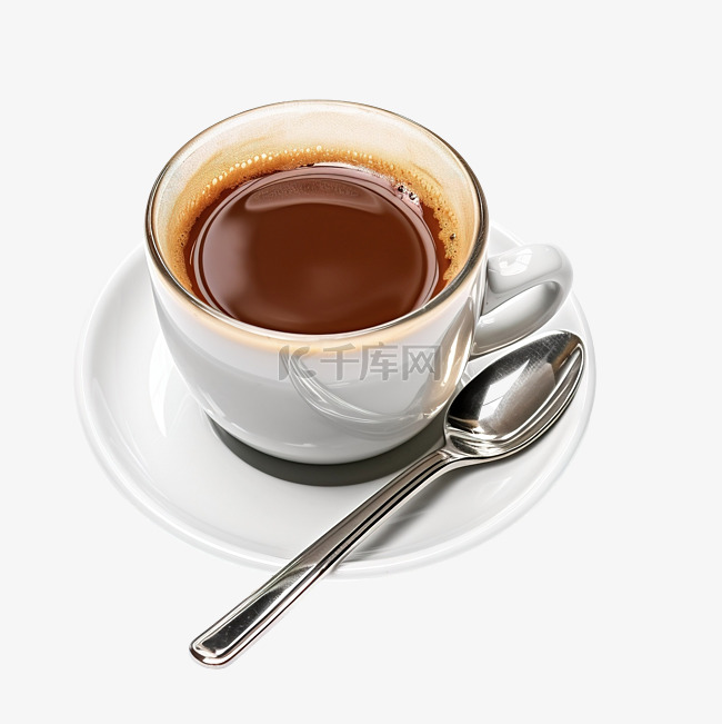 浓咖啡用勺子隔离