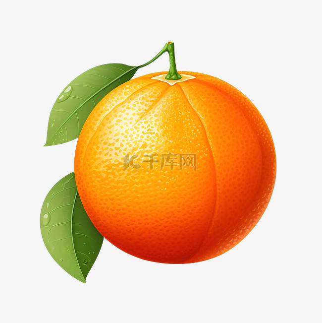 橙色孤立插图ai生成