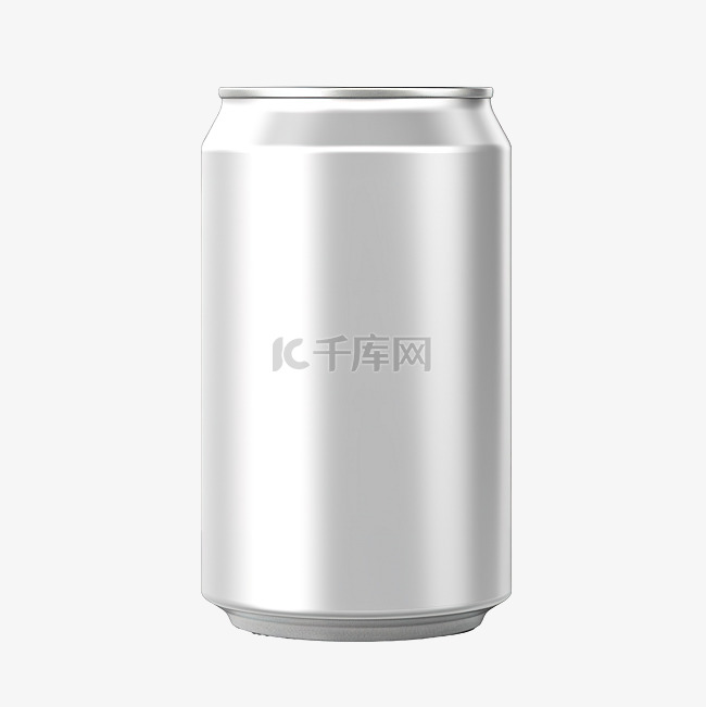 空白铝罐的 3d 插图