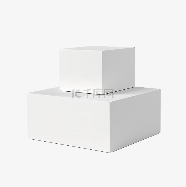空白白色纸板箱样机