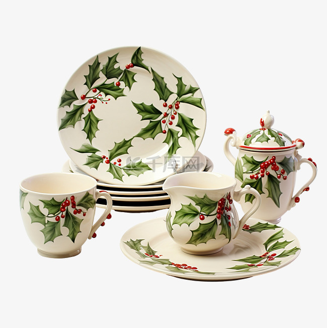 收集圣诞陶瓷餐具用具杯子盘子碗