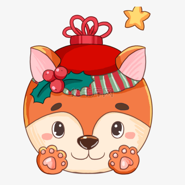 狐狸麋鹿圣诞节装饰