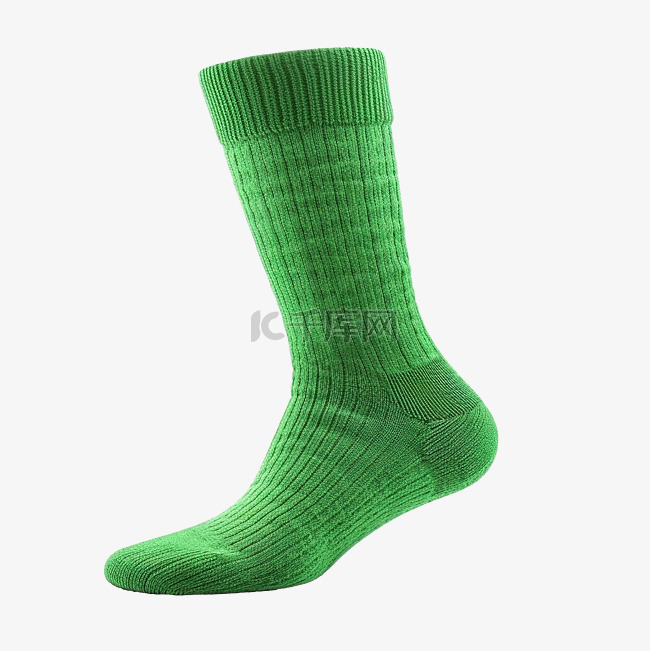 孤立的绿色袜子