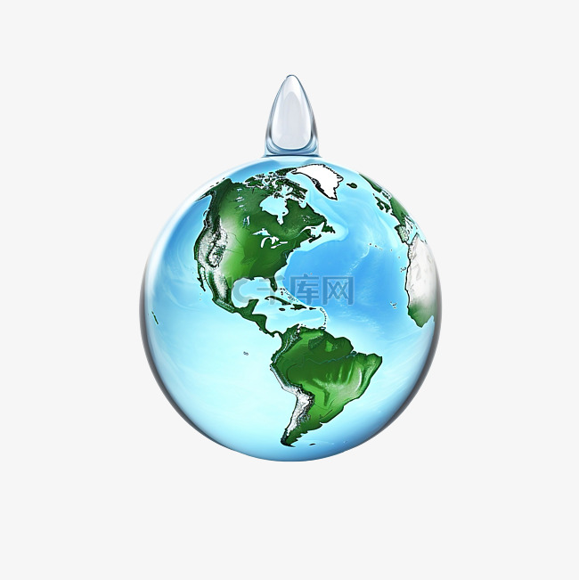 水滴形式的地球地球环境概念