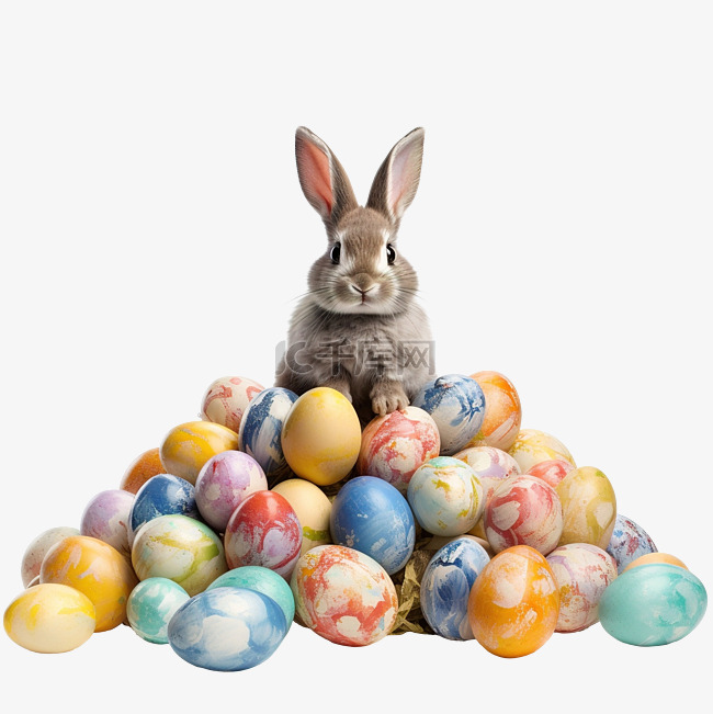 复活节兔子和它的蛋