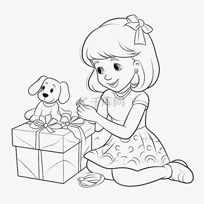 一个女孩打开一份礼物，礼品盒里