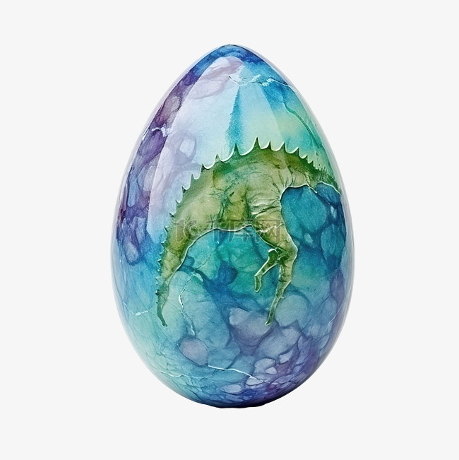 水彩恐龙蛋