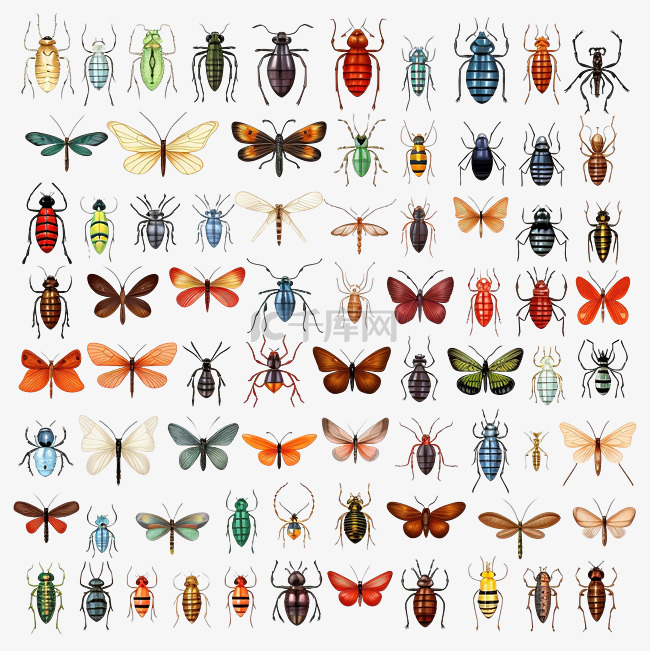 昆虫和虫子插画
