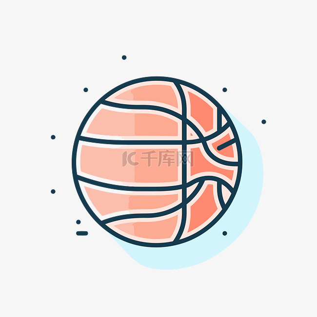 线图标篮球概念图 向量