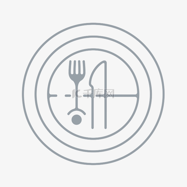 圆圈中的餐饮和食物图标 向量