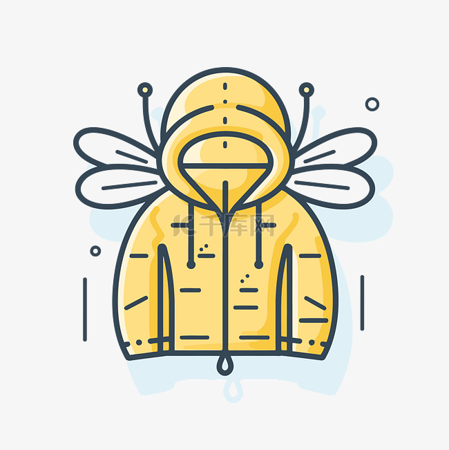 蜜蜂夹克平面图标矢量图