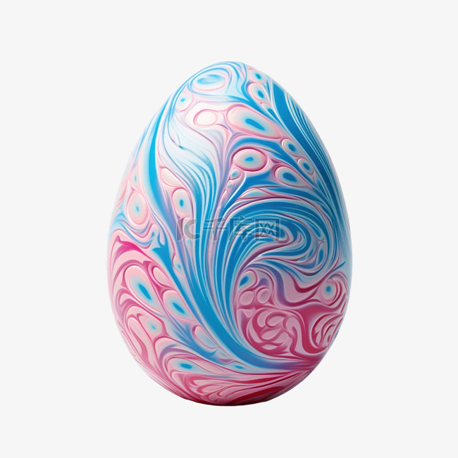 粉色和蓝色的复活节彩蛋
