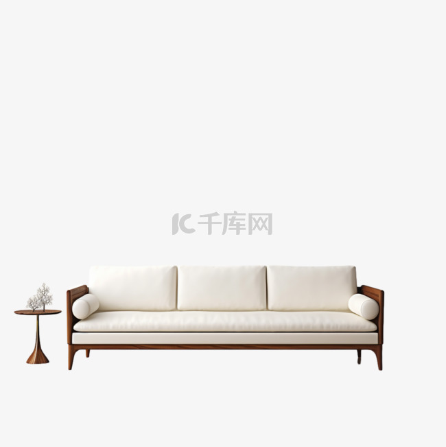 素材白色沙发元素立体免抠图案