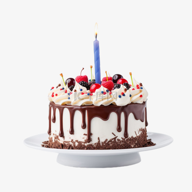 ai生日蛋糕元素立体免抠图案