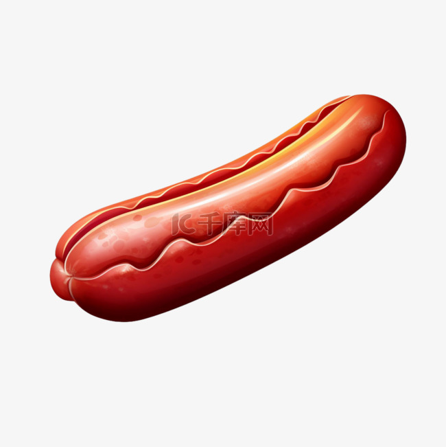 数字艺术火腿肠元素立体免抠图案素材图片免费下载-千库网