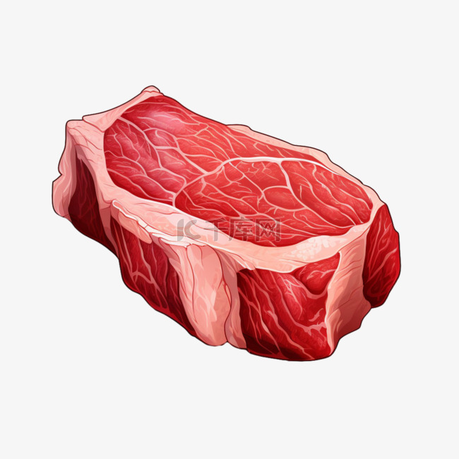 写实新鲜肉排元素立体免抠图案
