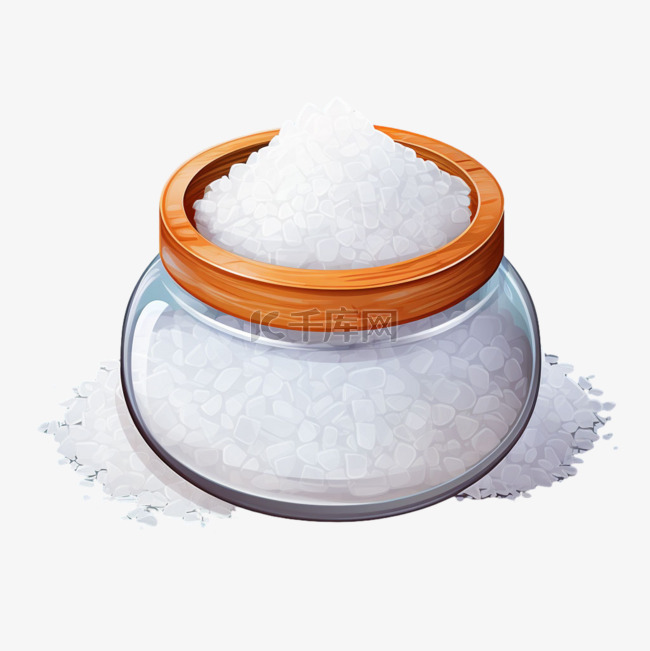 数字艺术盐罐子元素立体免抠图案