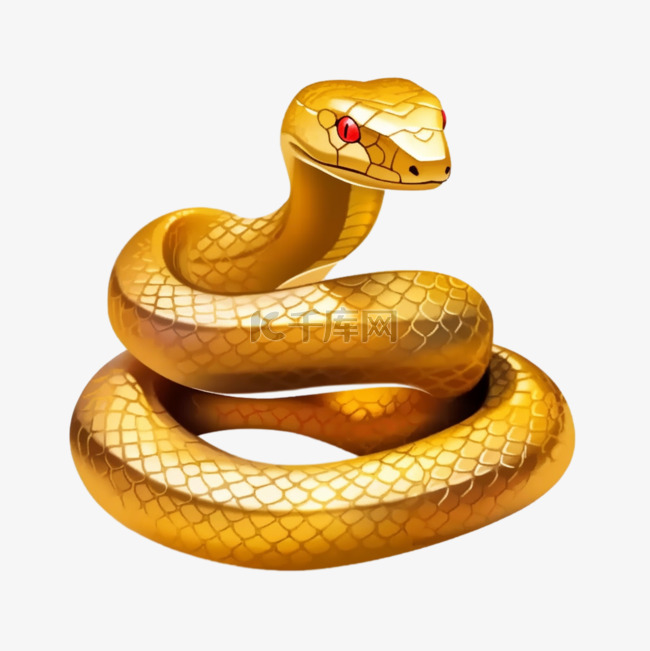 十二生肖金箔素材蛇