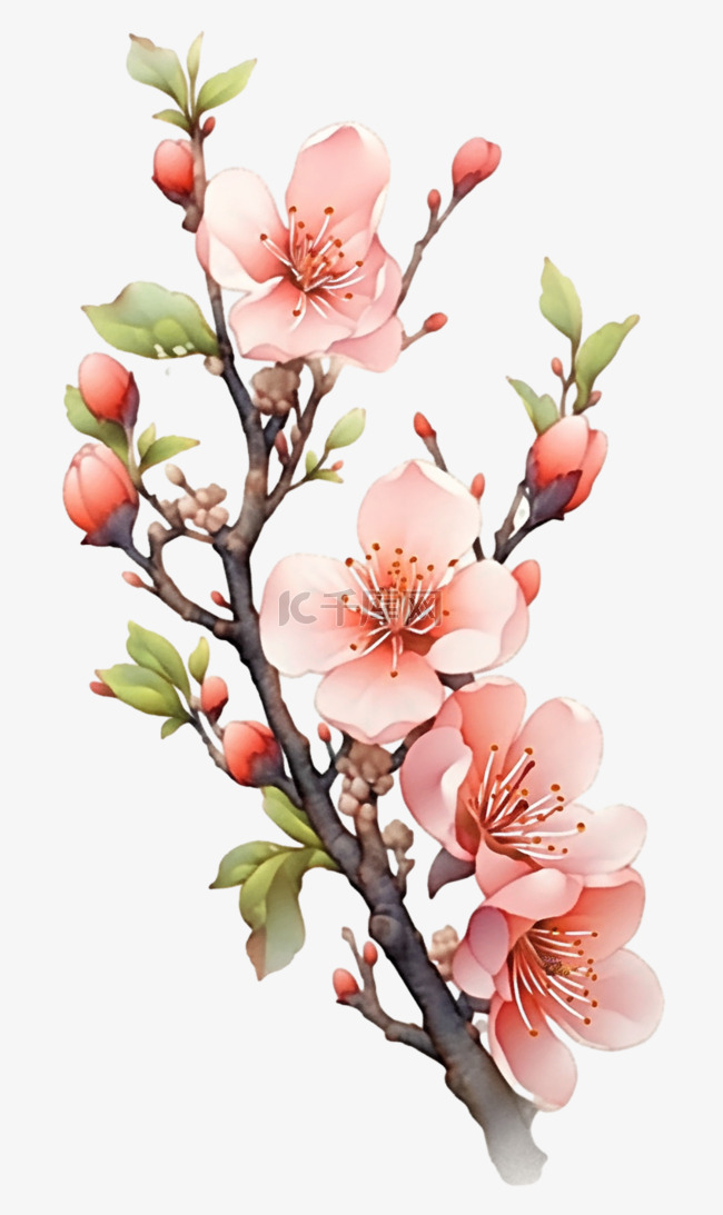 春天装饰素材桃花