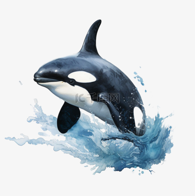 创意可爱海豚元素立体免抠图案