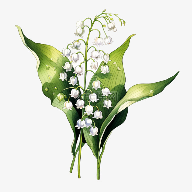 矢量白色花朵元素立体免抠图案