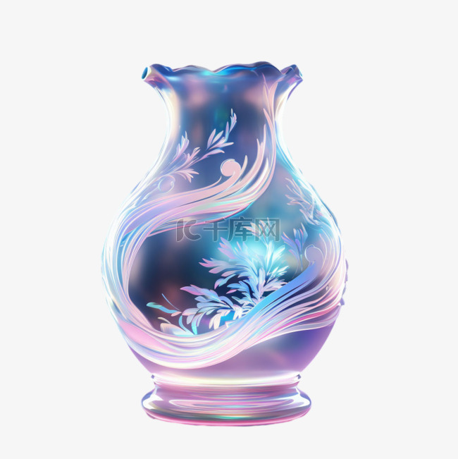 素材琉璃花瓶元素立体免抠图案