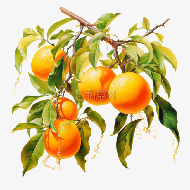 装饰橙子新鲜元素立体免抠图案