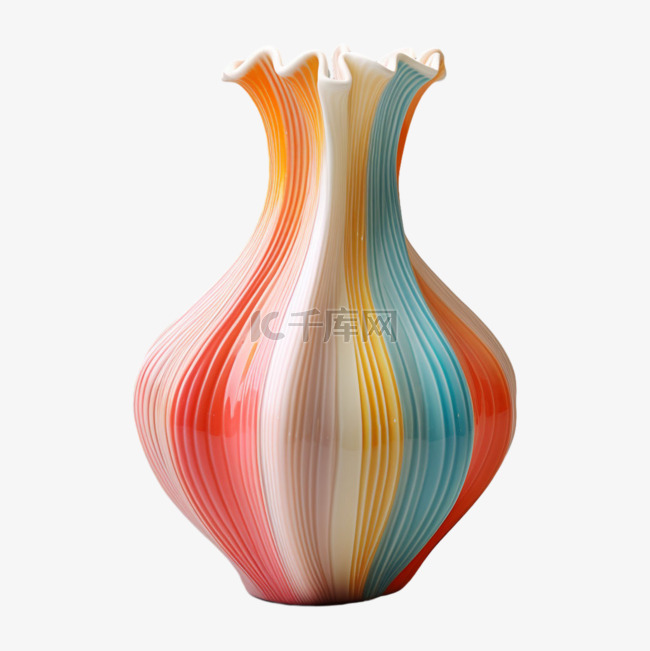 纹理花瓶彩色元素立体免抠图案